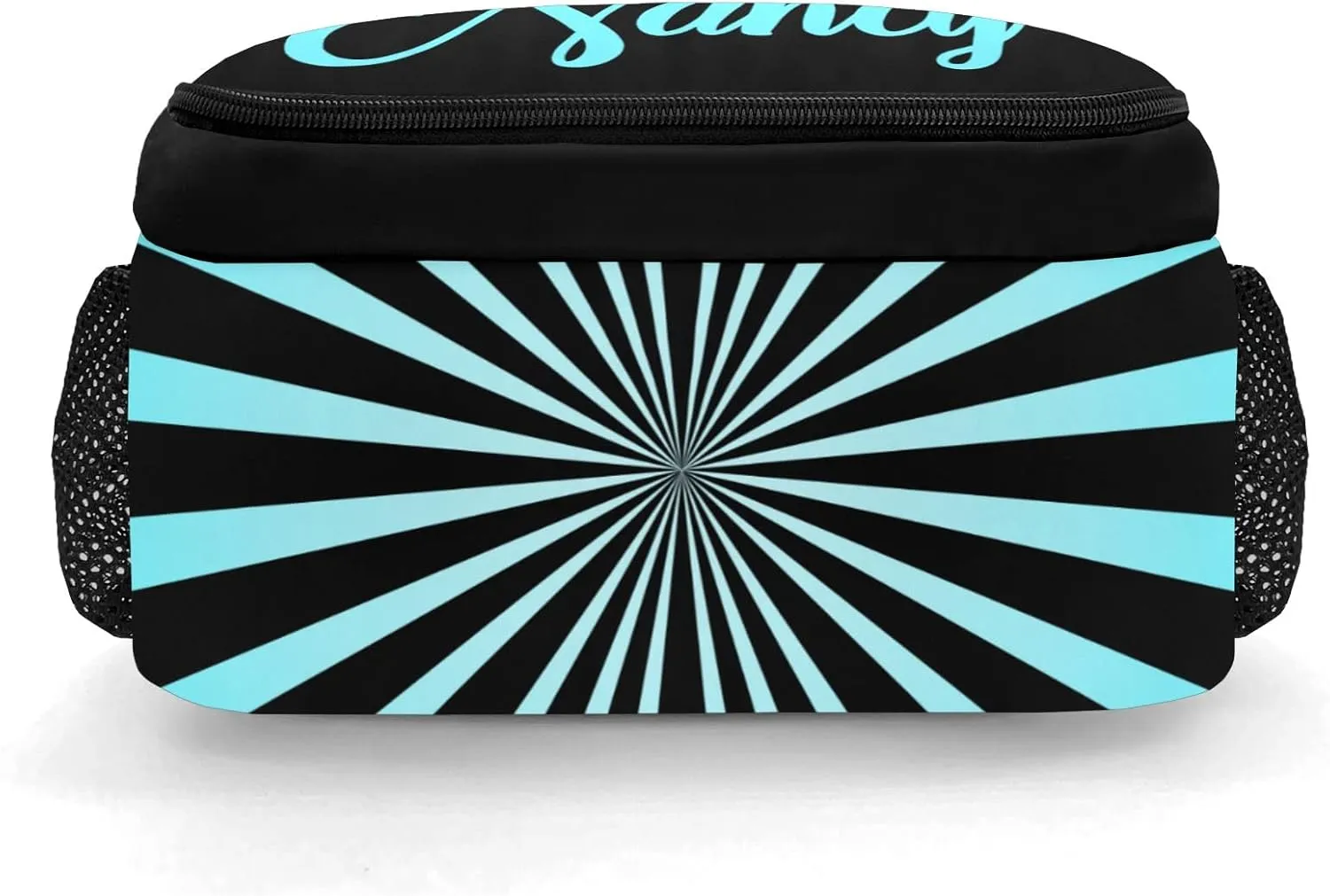 Custom Cheerleaders Backpack Custom Multifunctional Waterproof Laptop Bag for Travel Gift Blue Shine Blue Stripes