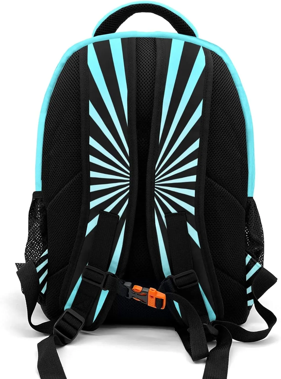 Custom Cheerleaders Backpack Custom Multifunctional Waterproof Laptop Bag for Travel Gift Blue Shine Blue Stripes
