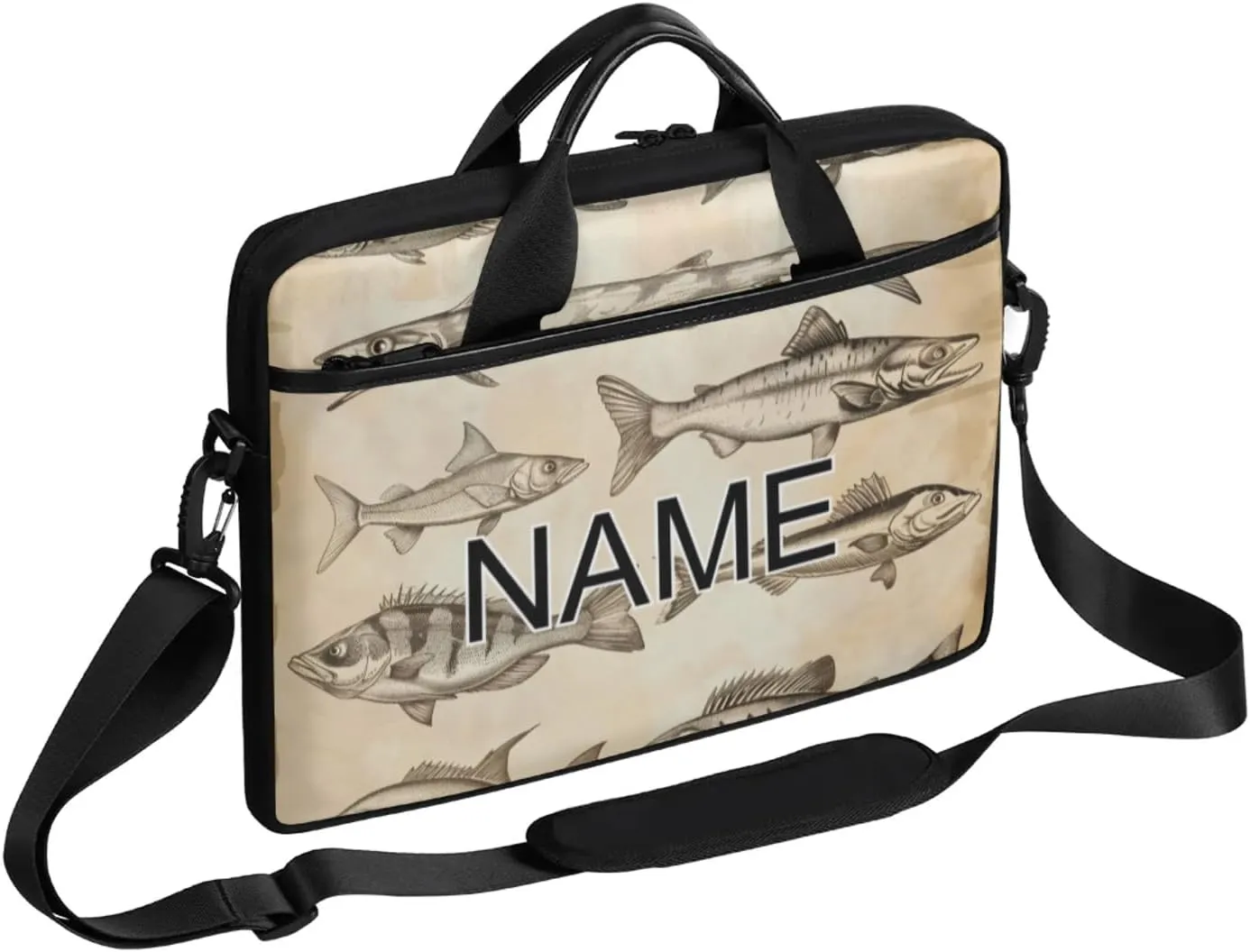 Custom Laptop Bag with Name Personalized 15 Inch Shoulder Computer Bag