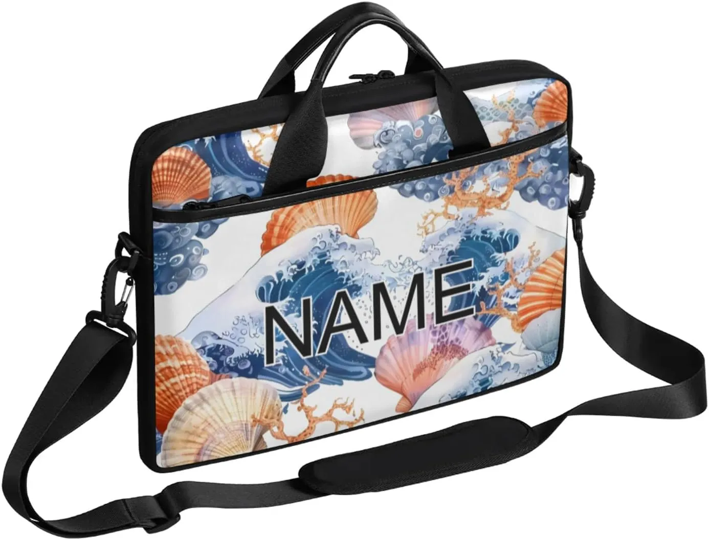 Custom Laptop Bag with Name Personalized 15 Inch Shoulder Computer Bag