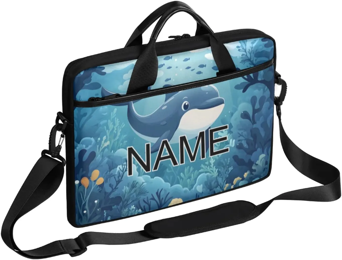 Custom Laptop Bag with Name Personalized 15 Inch Shoulder Computer Bag