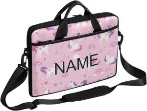 Custom Laptop Bag with Name Personalized 15 Inch Shoulder Computer Bag