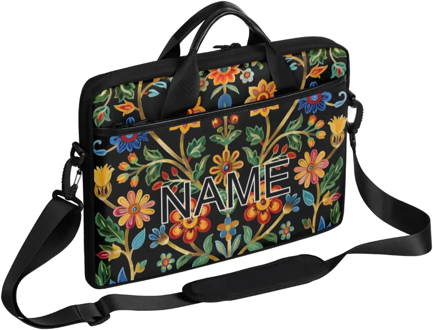 Custom Laptop Bag with Name Personalized 15 Inch Shoulder Computer Bag
