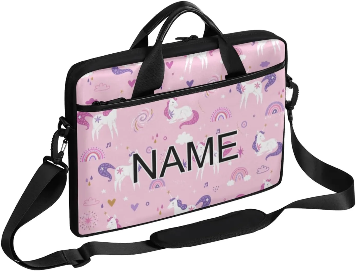 Custom Laptop Bag with Name Personalized 15 Inch Shoulder Computer Bag