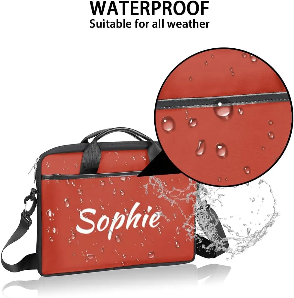 Custom Laptop Bag with Name Personalized Shoulder Bag Lightweight Computer Bag Messenger Bags with Handle