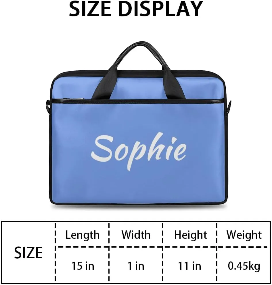 Custom Laptop Bag with Name Personalized Shoulder Bag Lightweight Computer Bag Messenger Bags with Handle