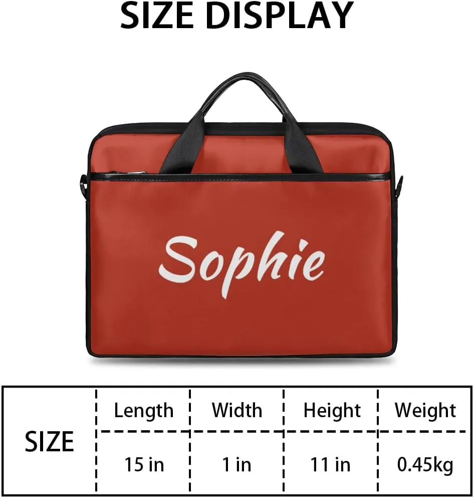 Custom Laptop Bag with Name Personalized Shoulder Bag Lightweight Computer Bag Messenger Bags with Handle
