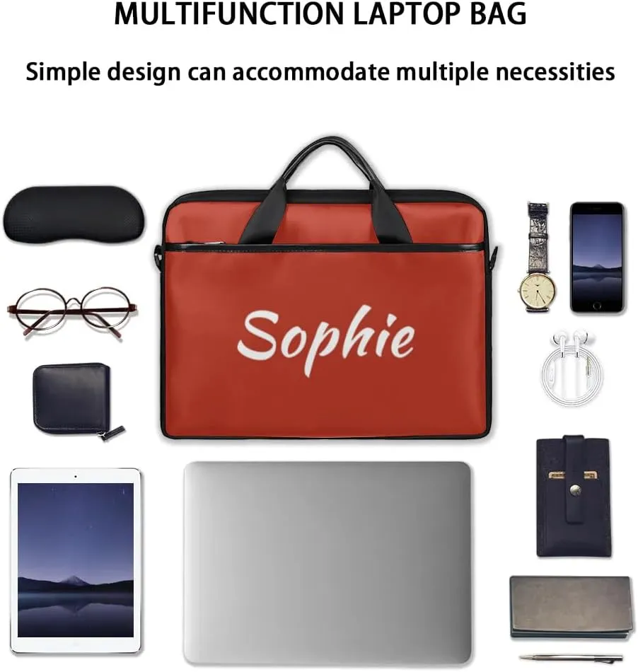 Custom Laptop Bag with Name Personalized Shoulder Bag Lightweight Computer Bag Messenger Bags with Handle