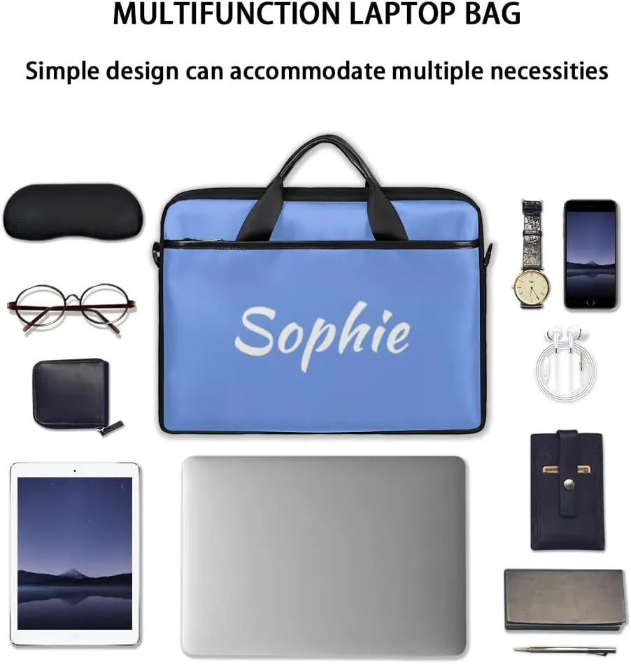 Custom Laptop Bag with Name Personalized Shoulder Bag Lightweight Computer Bag Messenger Bags with Handle
