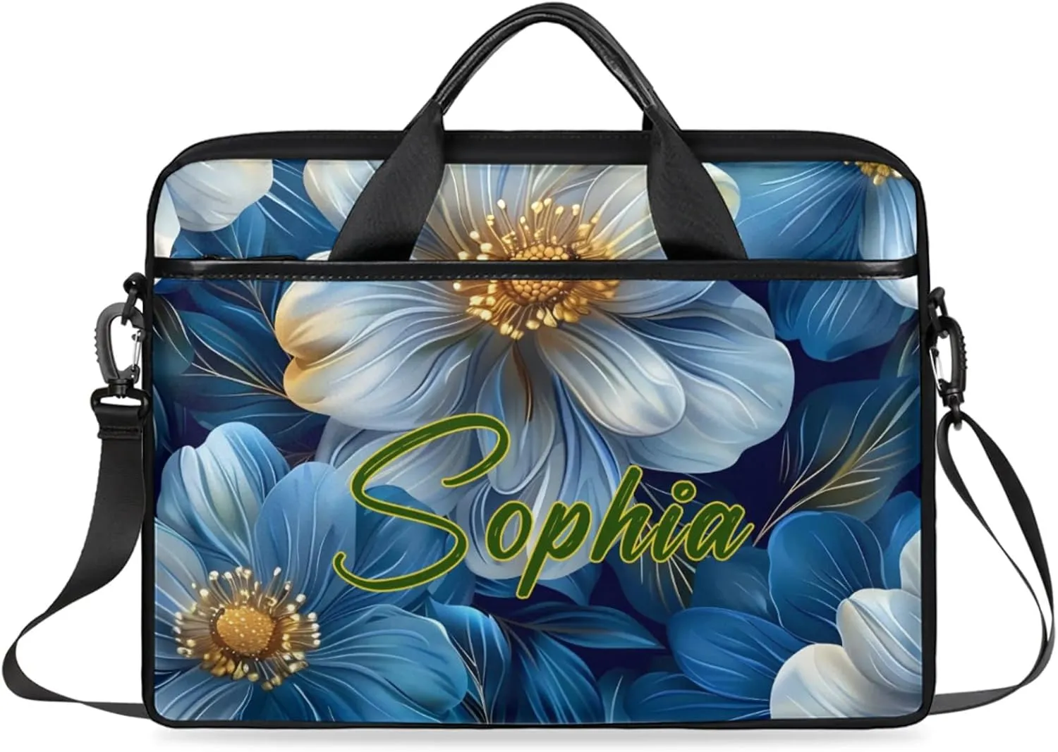 Custom Laptop-Bag with Name,Lightweight Portable Personalized Shoulder Computer-Bag,Customized Briefcase for Women