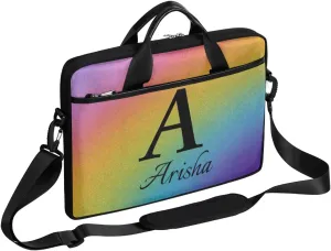 Custom Laptop Bag with Name,Personalized Laptop Shoulder Bag Add Your Own Name,Customized Portable Computer Pocket Case Gifts