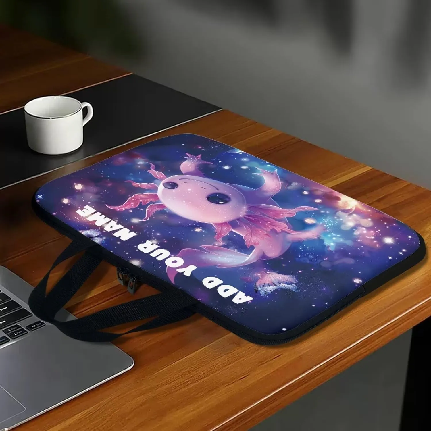 Custom Name Laptop Sleeve Add Your Name Custom Personalized 12 Inch Computer Bag Fashion Computer Carrying Case with Handle Briefcase for Travel Work School