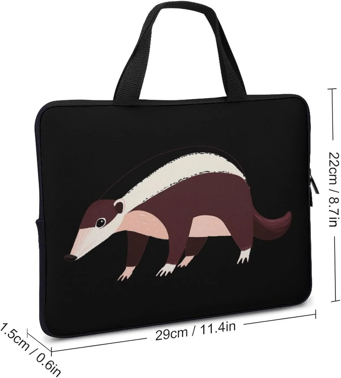 Cute Anteater Laptop Sleeve Bag Computer Carrying Case Laptops Protective Cover for Travel Business