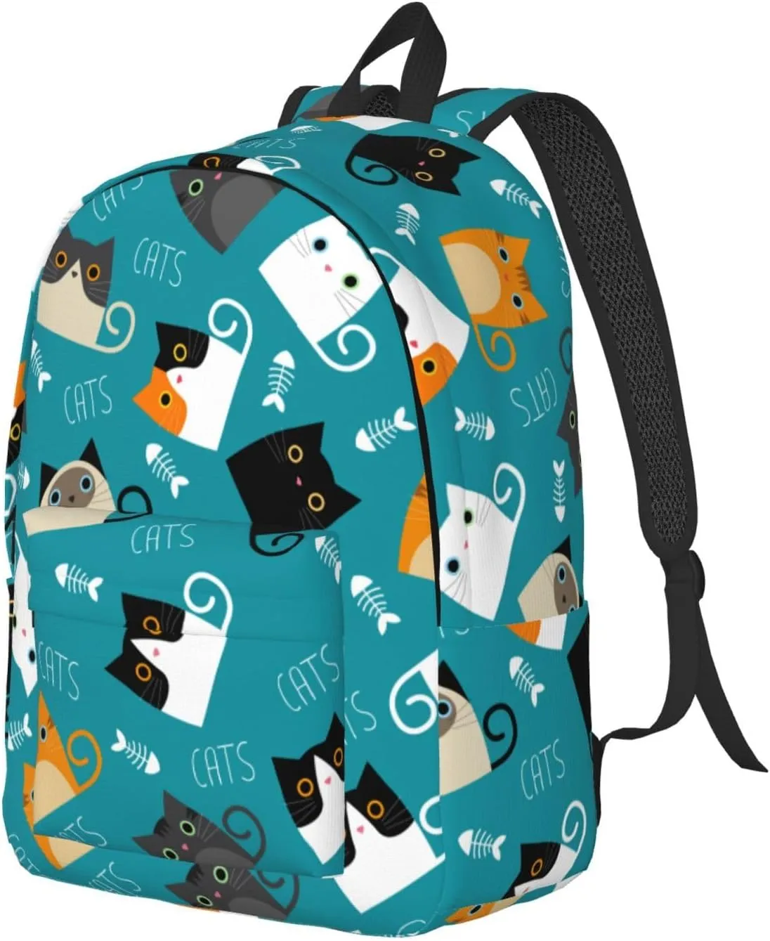 Cute Cats Backpack 15.7 Inch Laptop Backpack Travel Hiking Daypack Multipurpose Bookbag For Men Women