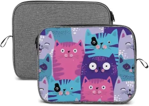 Cute Cats Head Large Capacity Portable Laptop Case Unisex