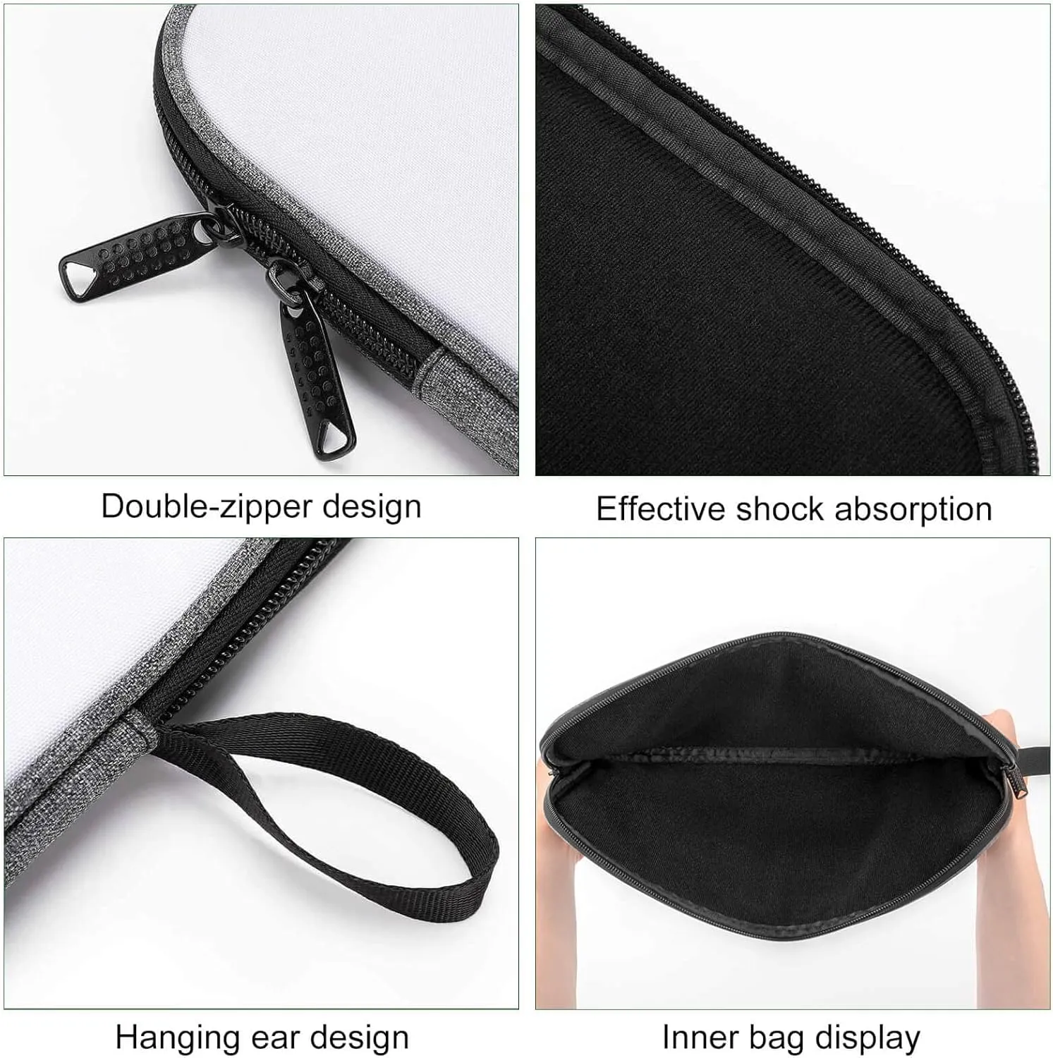 Cute Cats Head Large Capacity Portable Laptop Case Unisex