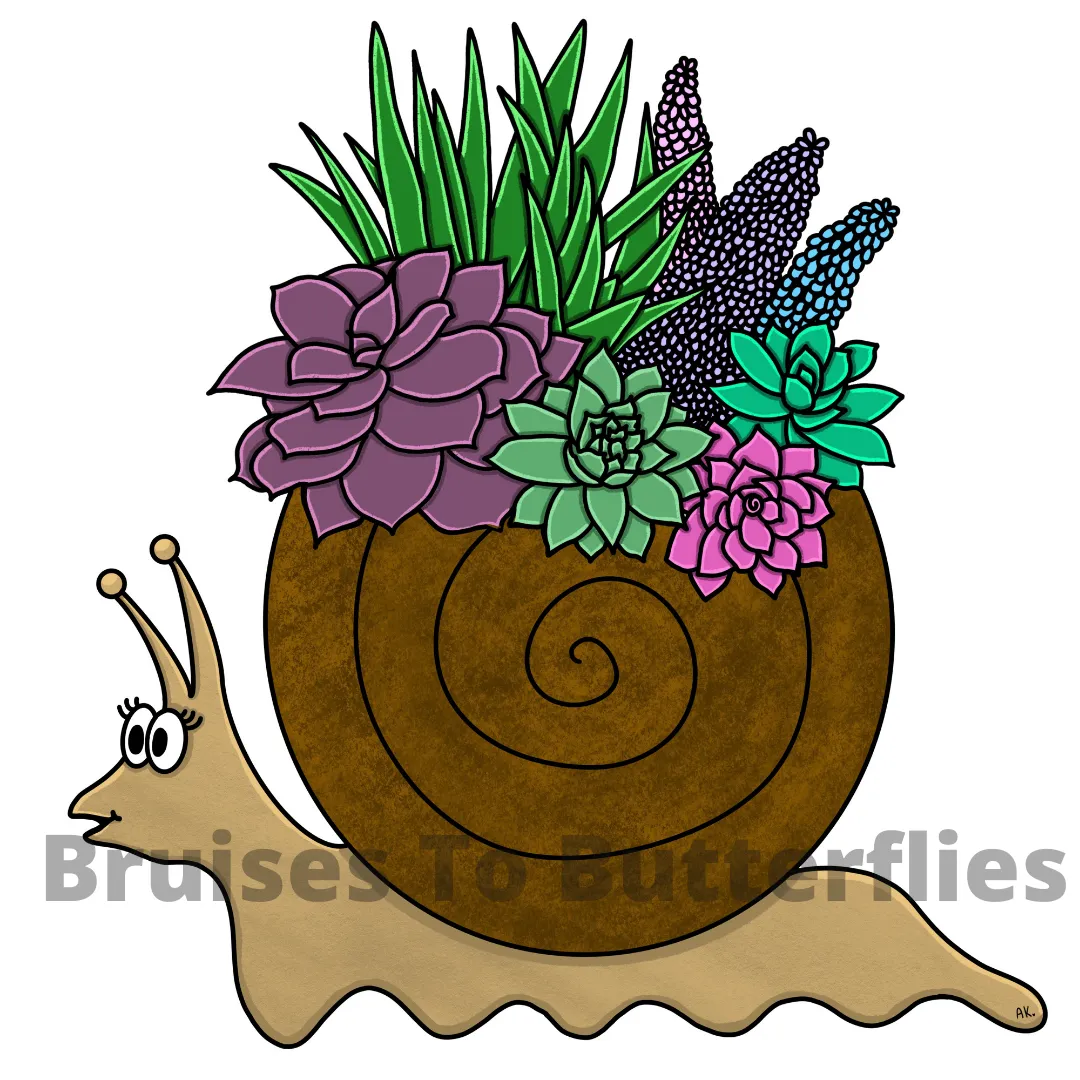 Cute Flower Snail Sticker🐌💐