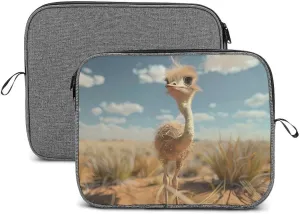 Cute Ostrich Laptop Sleeve Case Protective Notebook Carrying Bag Travel Briefcase 14inch