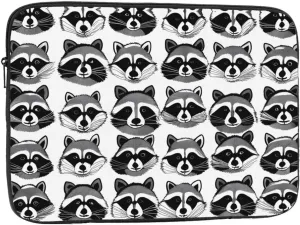 Cute Raccoon Pattern Shockproof Portable Laptop 17 inch Sleeve Bag for Men and Women - Ideal for Business Travel, School, and Daily Use