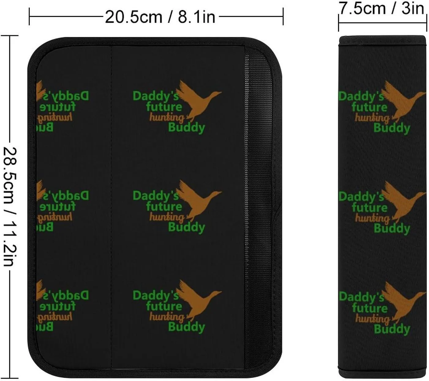 Daddy's Future Hunting Buddy Fashion Car Seat Belt Cover Pad for Shoulder Bag Camera Soft Comfort Accessories 1PCS