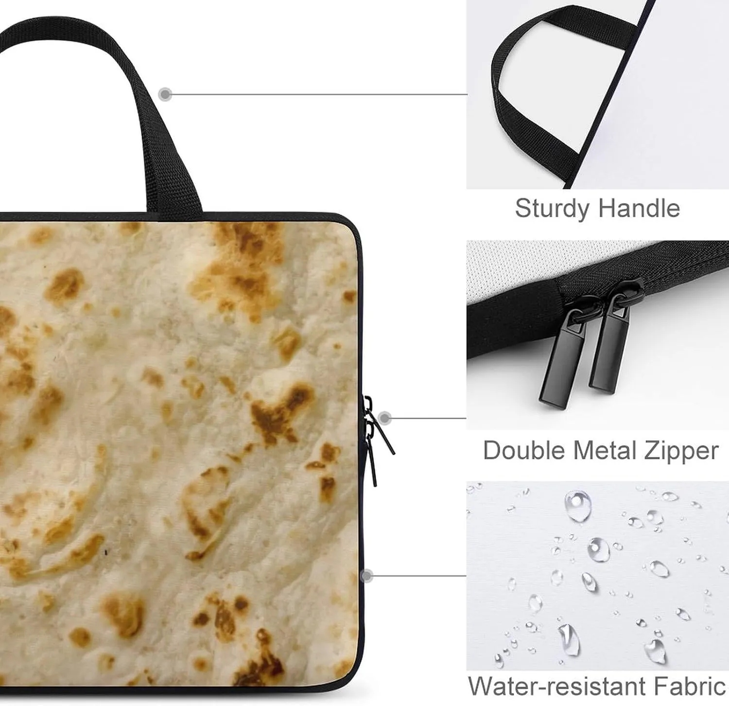 Daisy Flower Blue Laptop Bag Waterproof Dustproof Crack Proof Large Capacity