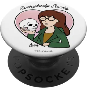 Daria Everybody Sucks Heart Portrait PopSockets Adhesive PopGrip