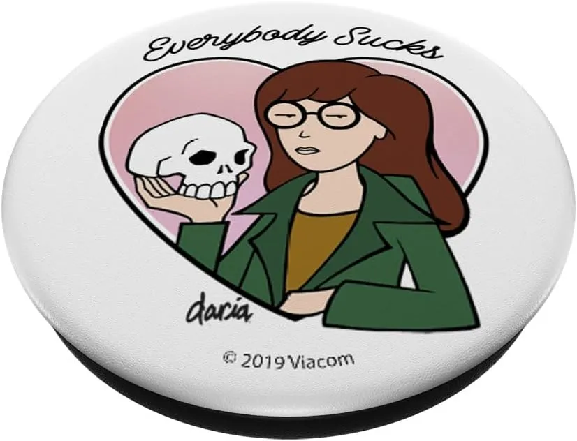 Daria Everybody Sucks Heart Portrait PopSockets Adhesive PopGrip