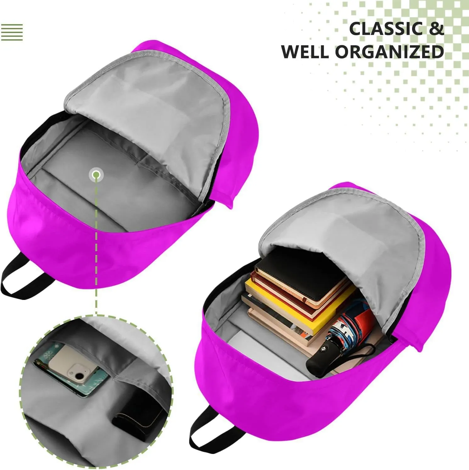 Dark Red Laptop Backpack for Women Men 25L Casual Hiking Daypack Bag Travel Backpack for 15.6 inch Laptop Dark Red