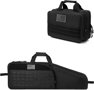 DBTAC Single Shotgun Range Bag 35" (Black)   Range Bag XS for 1~2 Pistol (Black), Lockable Zipper, Durable Material, Compact Design