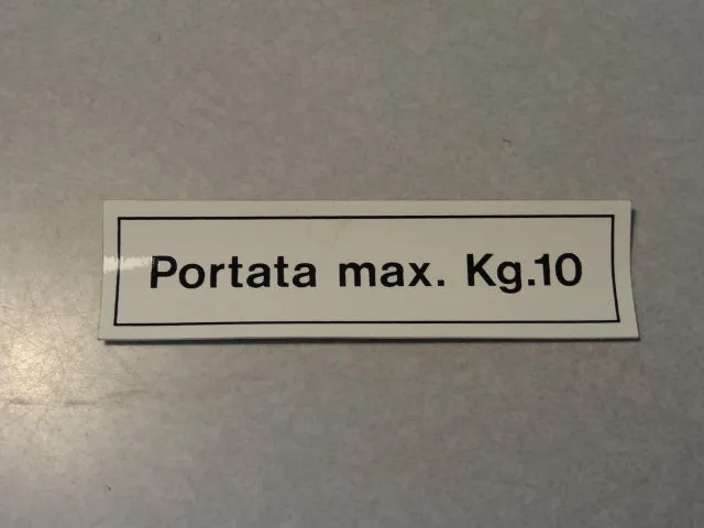 DECAL 10KG MAX (#29482400)
