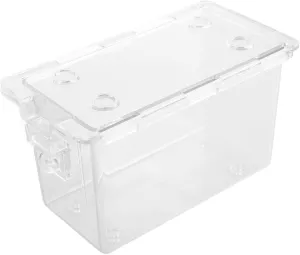 DECHOUS Card Storage Box Large Capacity Plastic Organizer Business Card Holder Compact and Portable for Collectors