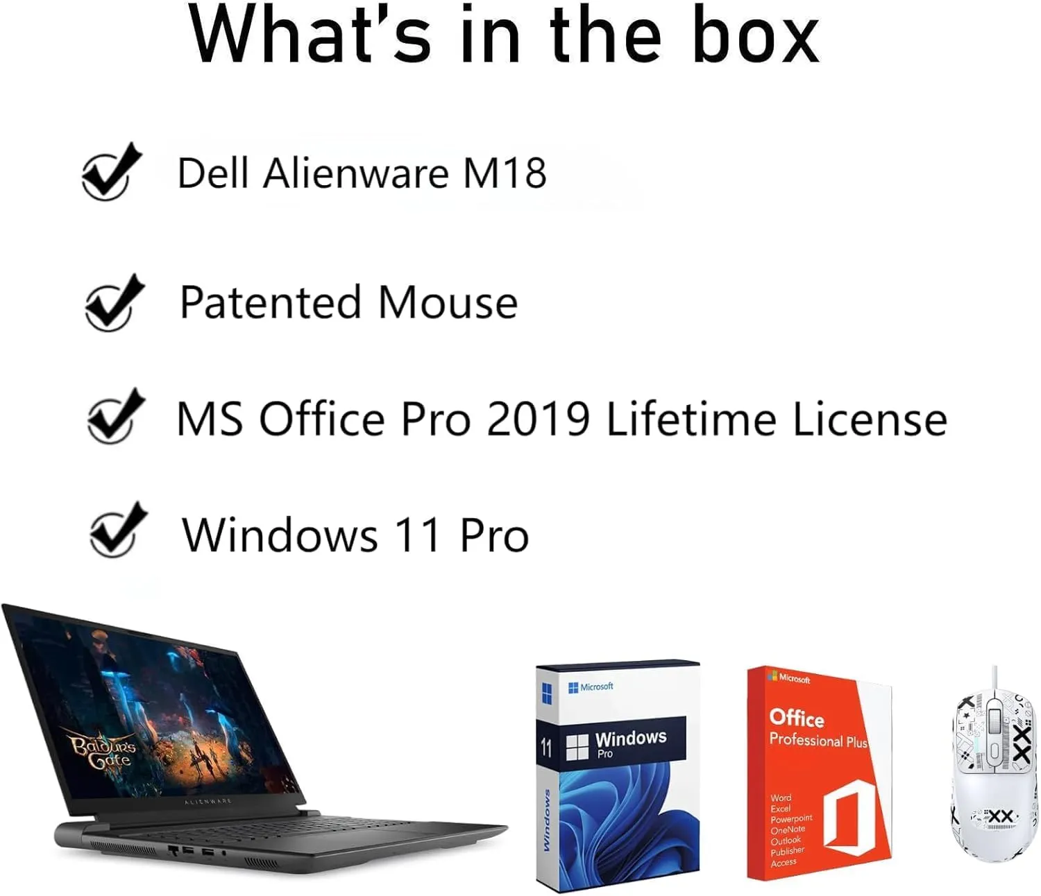 Dell Alienware m18 R2 Gaming Laptop, 18" QHD (2560 x 1600) 165Hz, FHD Camera, Intel 24-Core i9 14900HX, GeForce RTX 4090, 64 GB DDR5, 8 TB SSD, Bluetooth 5.4, Win11 Pro, Office 2019, w/Accessories