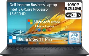 Dell Inspiron 15 3000 Laptop Computer, FHD 15.6 Laptop PC Notebook, Microsoft Office Lifetime, Intel 6-Core i3, 24GB RAM 1TB SSD 512GB Docking Set, Windows 11 Pro, 10-Key Number Pad