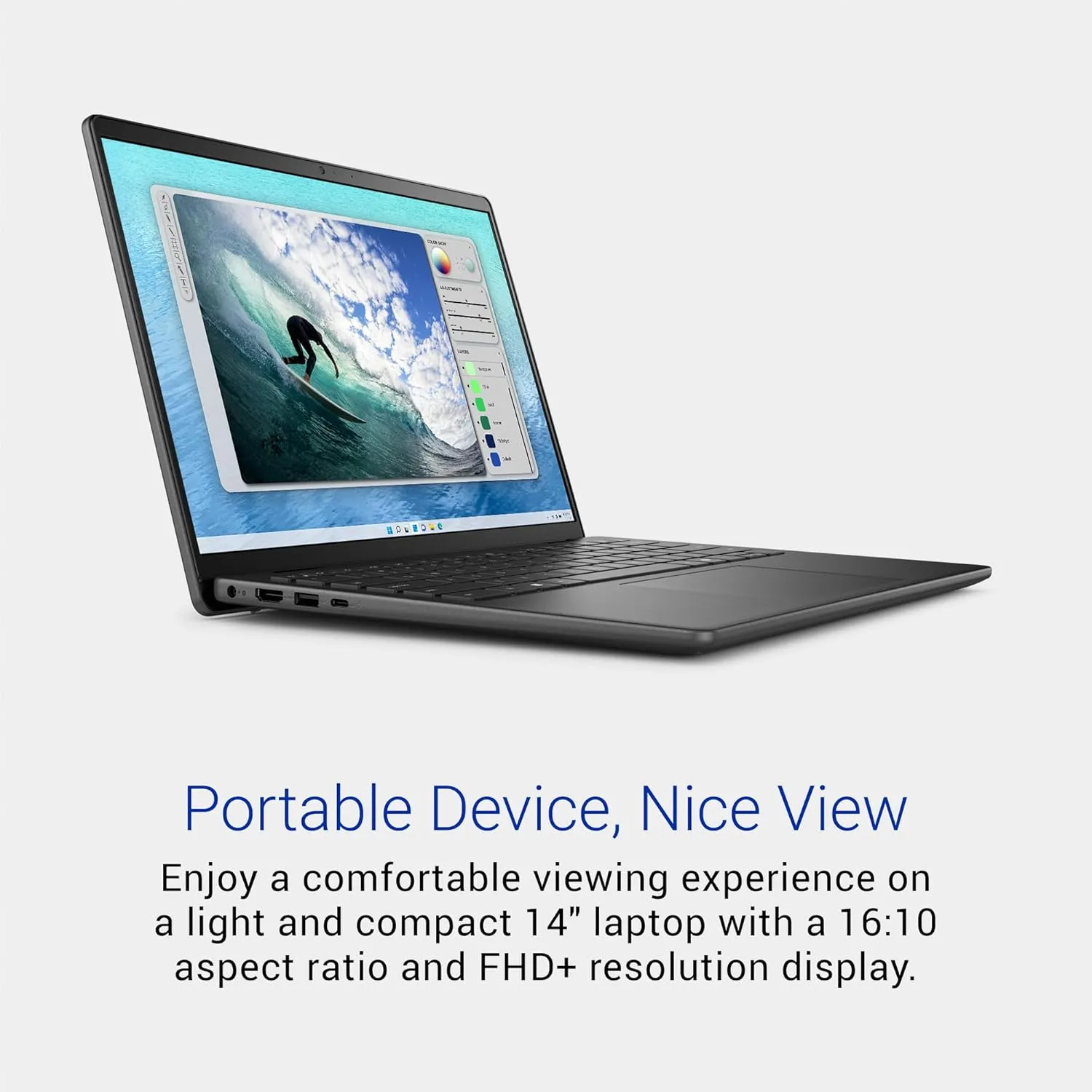Dell Inspiron 5440 Laptop - 14.0-inch 16:10 FHD  (1920 x 1200) Display, Intel Core i5-1334U Processor, 8GB DDR5 RAM, 512GB SSD, Intel UHD Graphics, Windows 11 Home, Onsite Service - Carbon Black