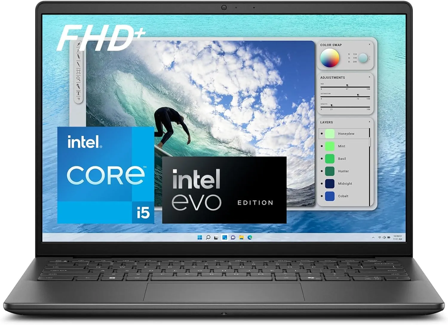 Dell Inspiron 5440 Laptop - 14.0-inch 16:10 FHD  (1920 x 1200) Display, Intel Core i5-1334U Processor, 8GB DDR5 RAM, 512GB SSD, Intel UHD Graphics, Windows 11 Home, Onsite Service - Carbon Black