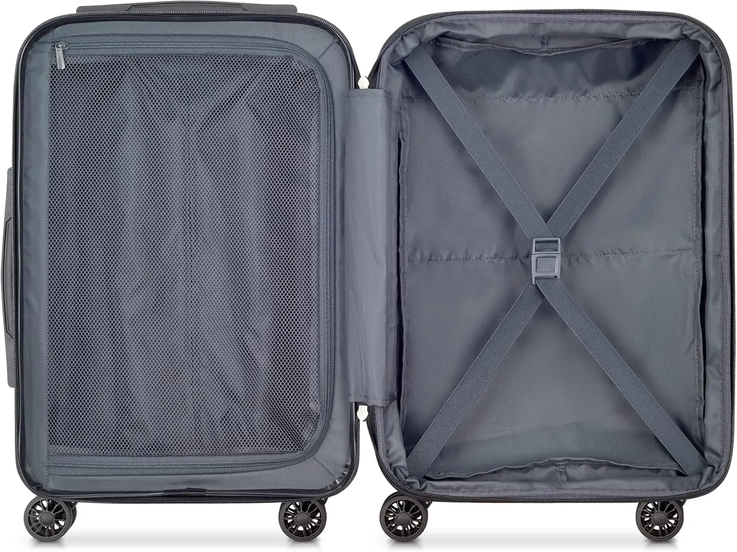 DELSEY PARIS Helium Aero Hardside Expandable Luggage with Spinner Wheels, Brushed Charcoal, Carry-On 19 Inch