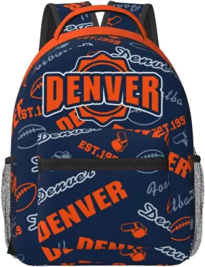 Denver Backpack for Boys Girls, Sports Backpack,Suitable For School Use,Gift For Men Women Fans