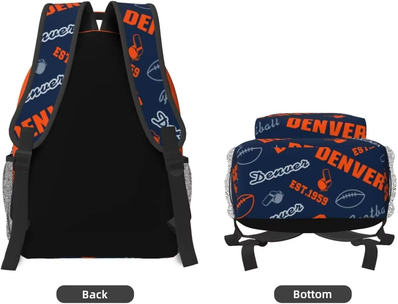 Denver Backpack for Boys Girls, Sports Backpack,Suitable For School Use,Gift For Men Women Fans