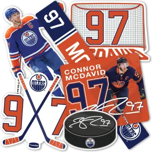 Desert Cactus Edmonton Oilers Sticker Team NHL National Hockey League Player Vinyl Decal Laptop Water Bottle Car Scrapbook (Type P2 - Connor McDavid)