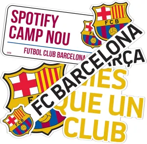Desert Cactus FC Barcelona Sticker Barça Sheet Vinyl Football Soccer Decal Laptop Water Bottle Car Scrapbook Sheet (Type 2-5)