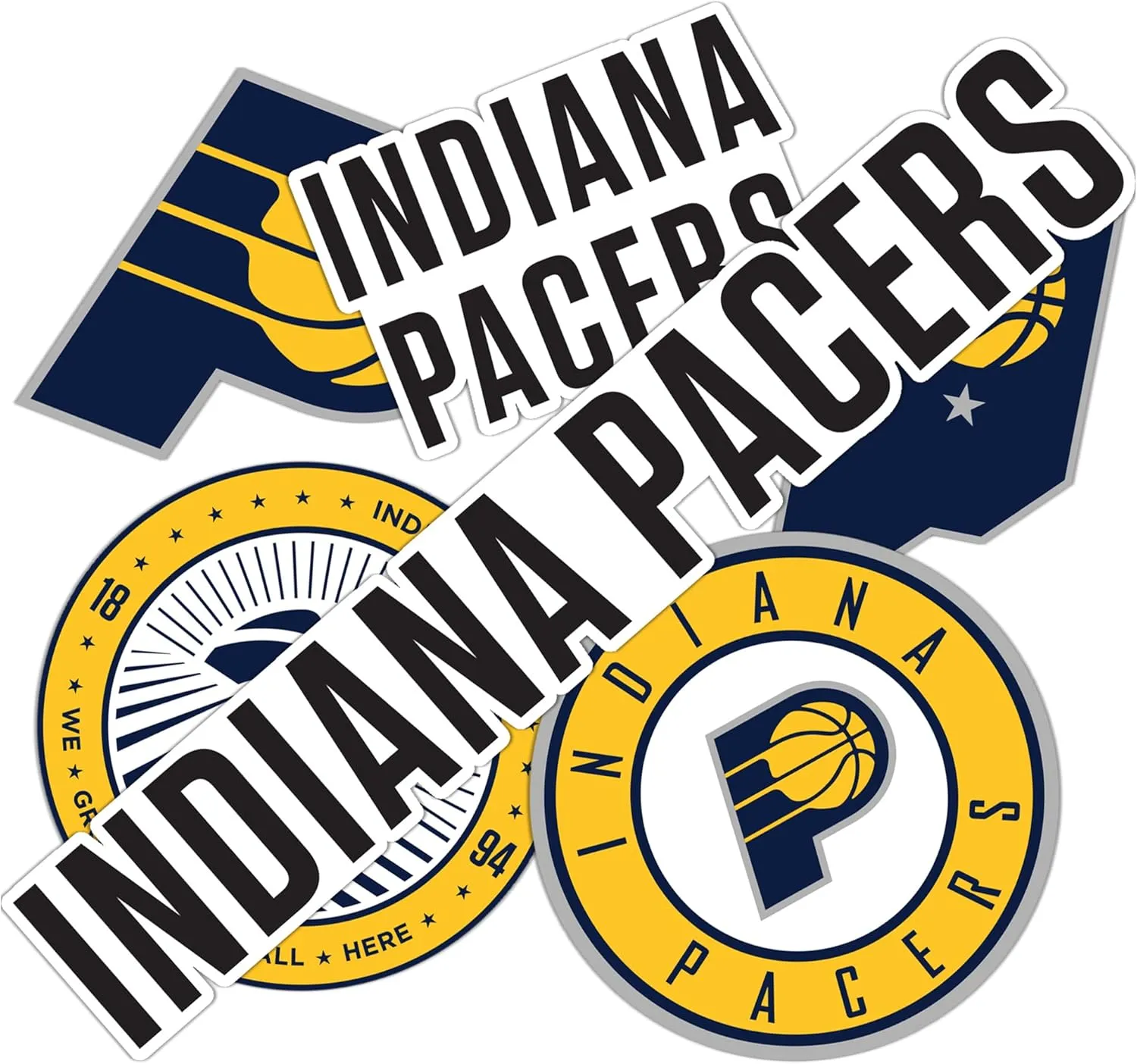 Desert Cactus Indiana Pacers NBA Officially Licensed Sticker Vinyl Decal Laptop Water Bottle Car Scrapbook (Type 2)
