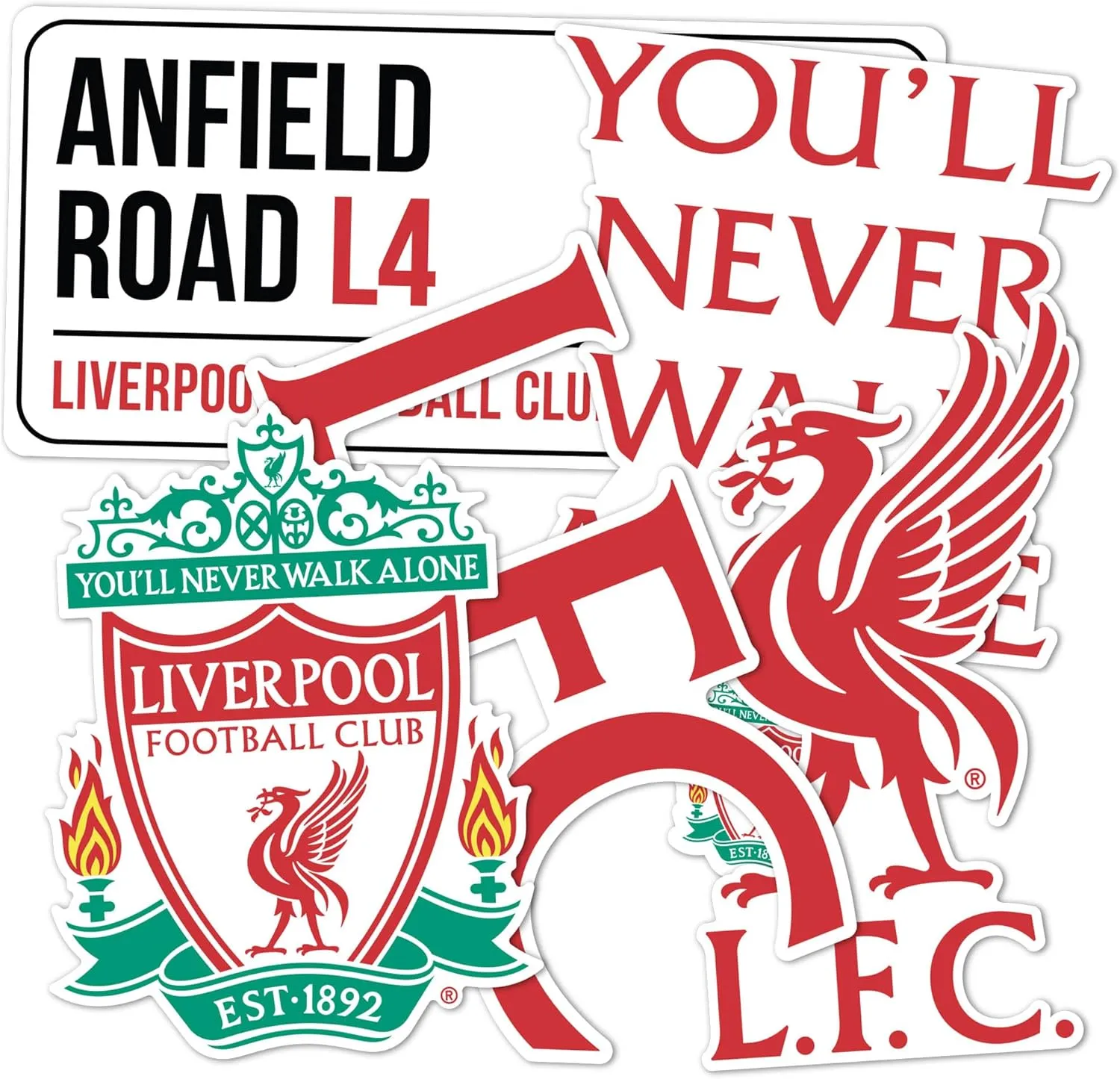 Desert Cactus Liverpool FC Sticker Decal Vinyl English Anfield Football Soccer Laptop Water Bottle Car Scrapbook (Type 2-4)