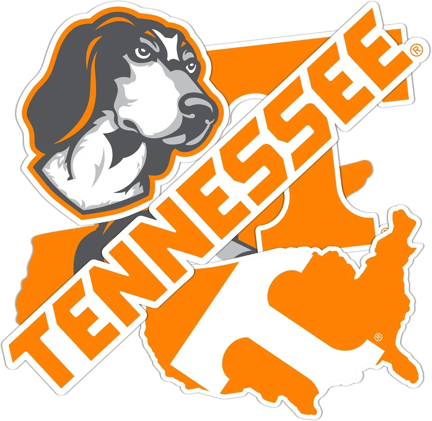 Desert Cactus University of Tennessee Sticker UT Knoxville Volunteers Vols Sticker Vinyl Decals Laptop Water Bottle Car Scrapbook 13.5x11 Sheet T2 (Type 2-3)