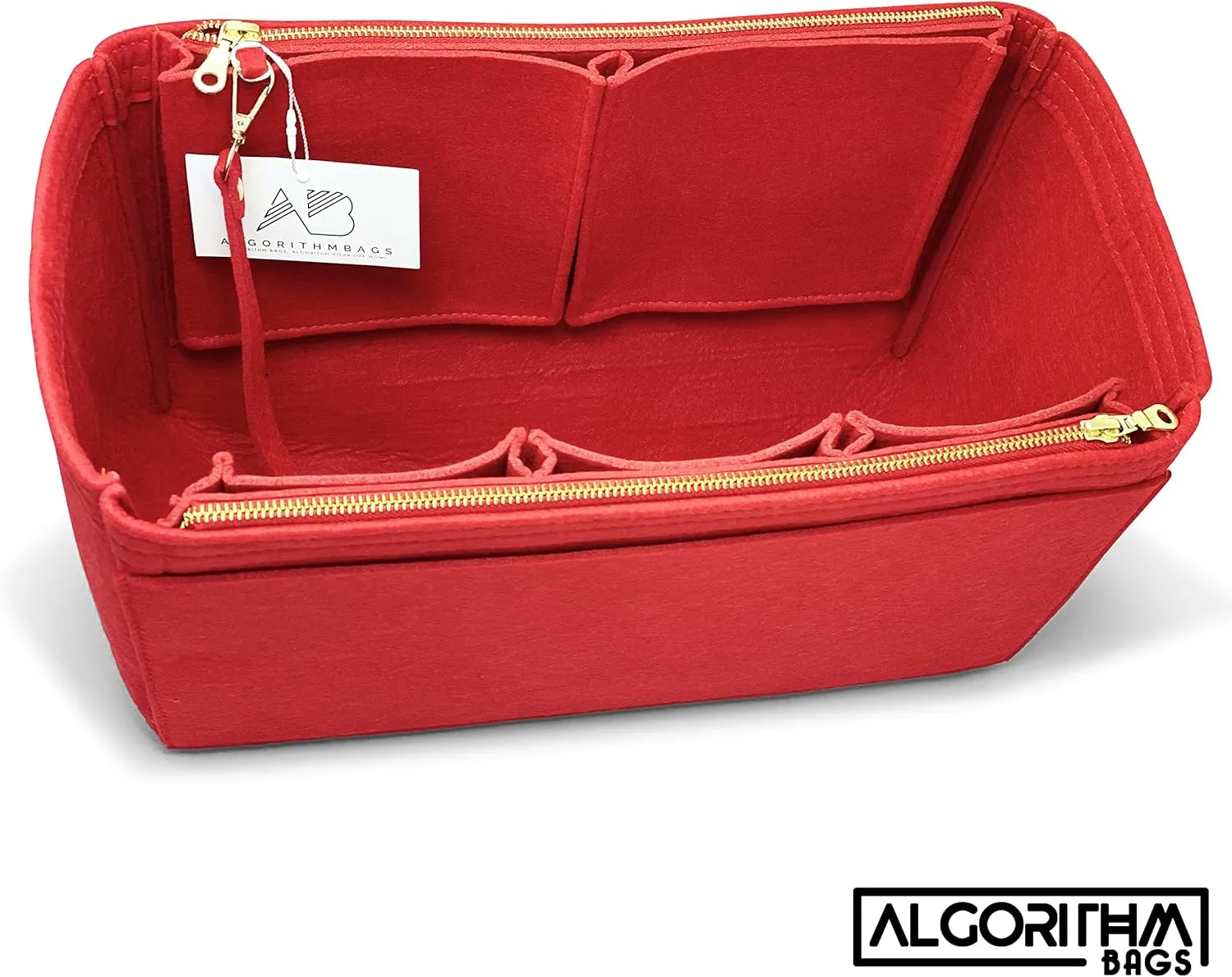 design for MCM Liz Large Shopper Purse Organizer Insert | Luxury Shaper Liner (Cherry)