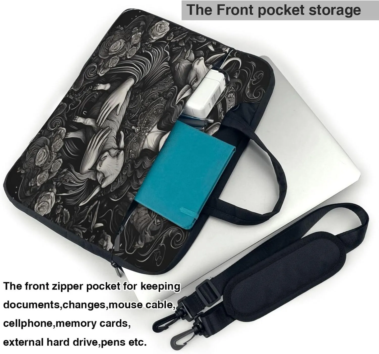 Dinosaur Laptop Bag, 15.6 inch Laptop Case Shoulder Messenger Bag Briefcase Computer Bag for Men Women