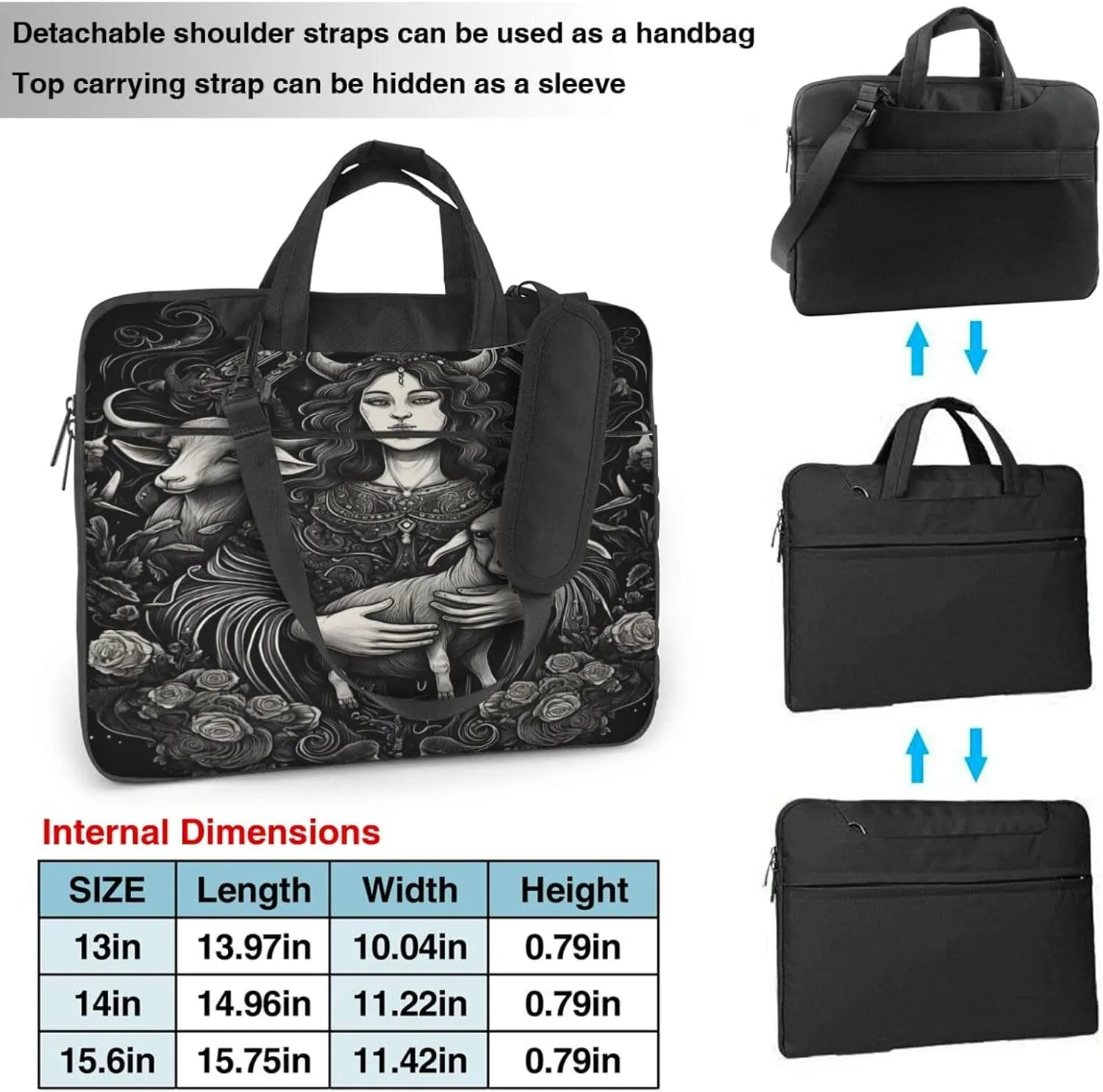 Dinosaur Laptop Bag, 15.6 inch Laptop Case Shoulder Messenger Bag Briefcase Computer Bag for Men Women