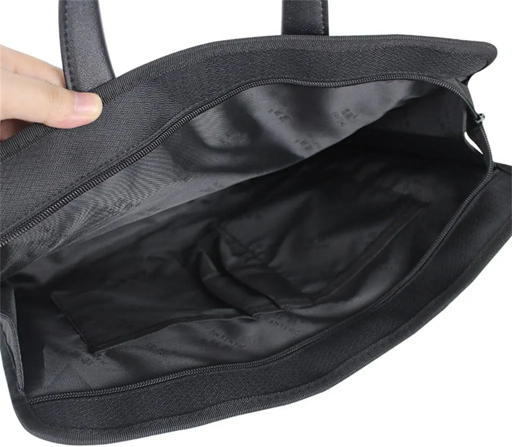 Document Bag Black Handbag Casual Canvas Business Briefcase Large Capacity File Handbag Waterproof Thickened