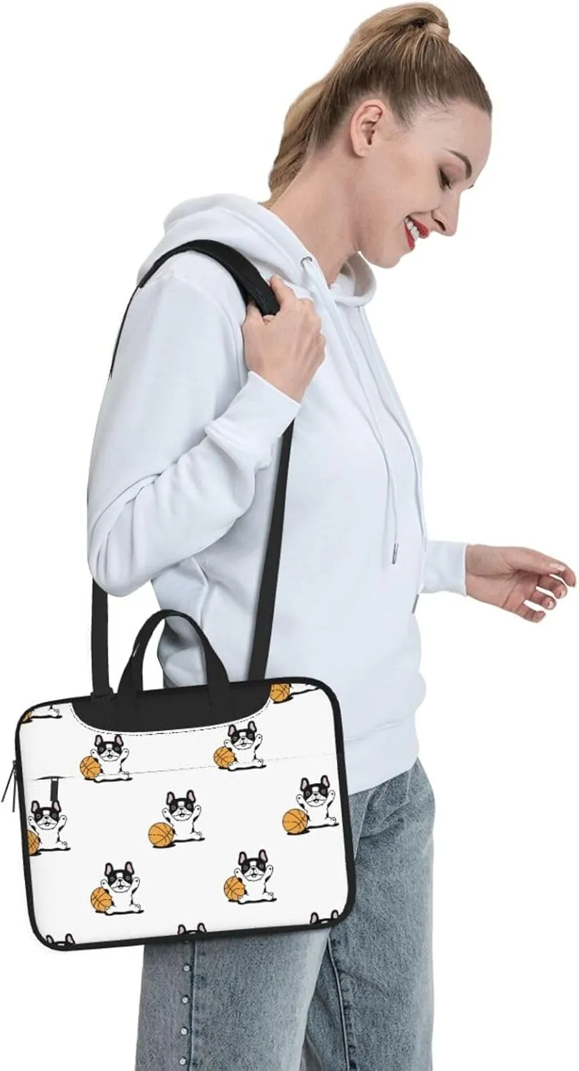Dog Paw Seamless Pattern Laptop Bag Classic Slim Briefcase Messenger Bag, Spacious, Ergonomic