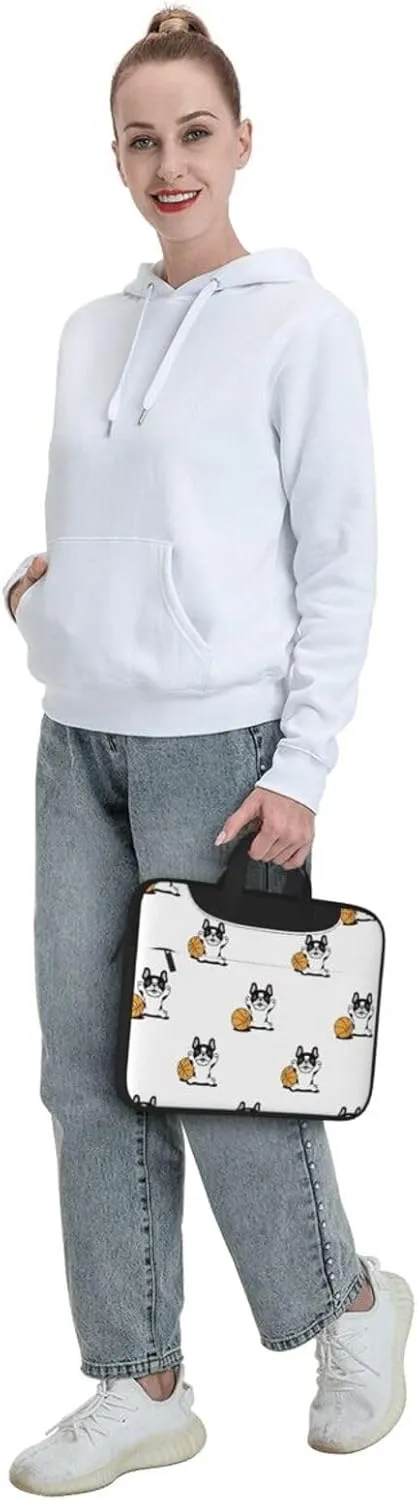 Dog Paw Seamless Pattern Laptop Bag Classic Slim Briefcase Messenger Bag, Spacious, Ergonomic