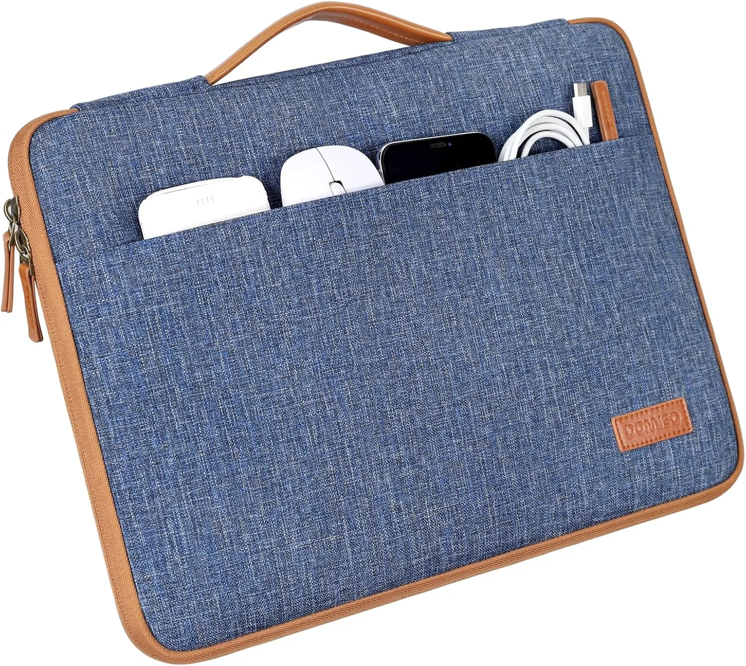 DOMISO 13 inch Laptop Sleeve Case Waterproof Carrying Bag for 12.5-13" Notebook/13 MacBook/12.9" iPad Pro/13 MacBook Air Retina 2018/12.3" Microsoft Surface Pro, Blue